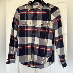 American Eagle Ahh-mazingly Soft Blue Plaid Flannel Buttondown Shirt S